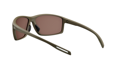 evil eye stoked Sportbrille – khaki matt – LST® contrast silver M – Rückansicht