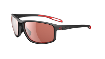 evil eye stoked Sportbrille – black matt – LST® active silver M – Seitenansicht
