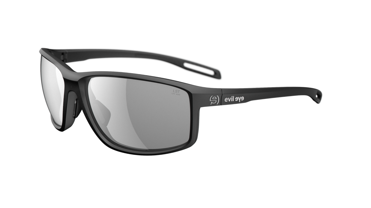 evil eye stoked Sportbrille – black matt – LST® grey silver M – Seitenansicht