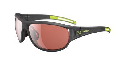 evil eye zcale Sportbrille – dark grey transparent matt – LST® active silver M – Seitenansicht