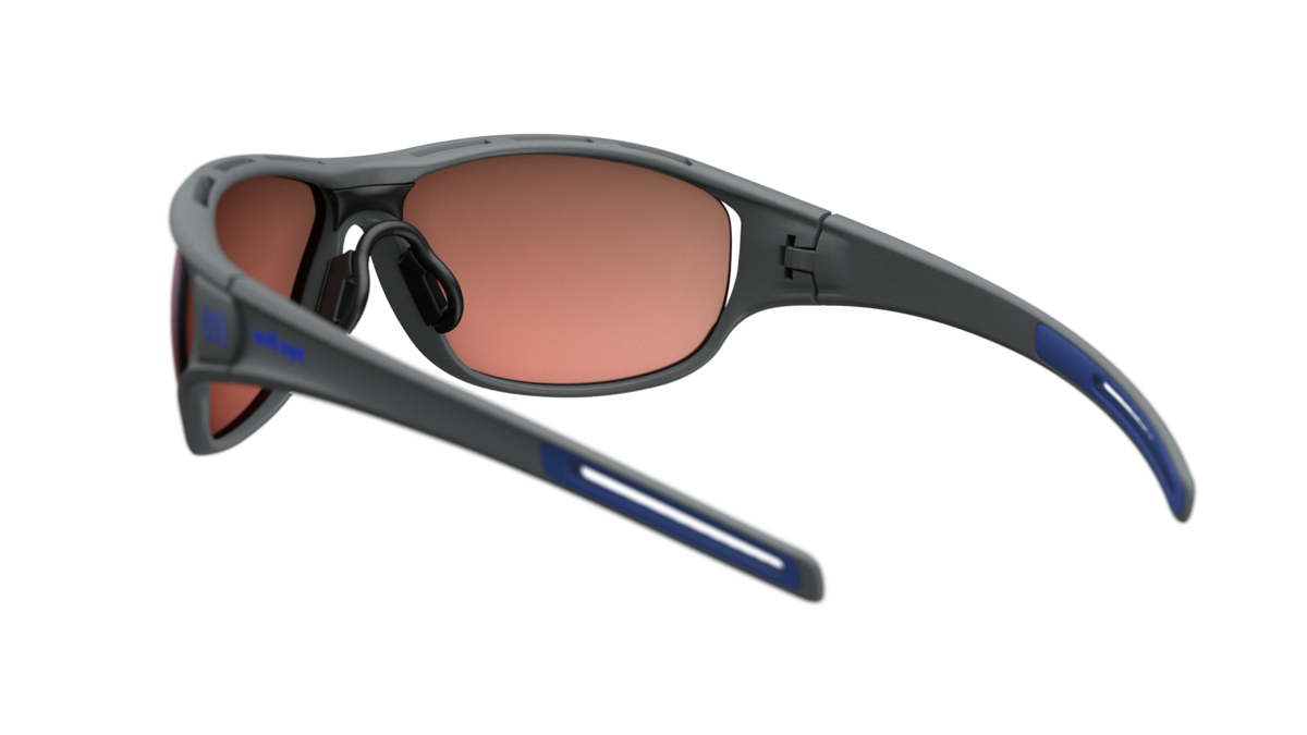 evil eye zcale Sportbrille – dark grey matt – LST® active blue M – Rückansicht