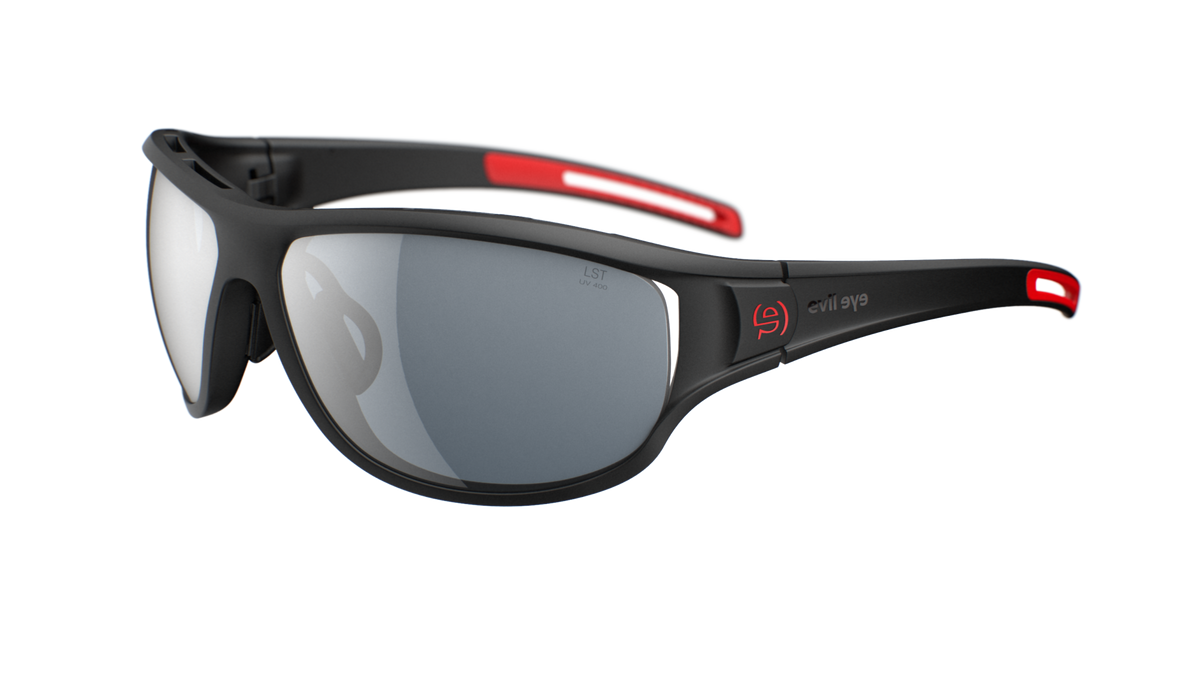 evil eye zcale Sportbrille – black matt – LST® grey silver M – Seitenansicht