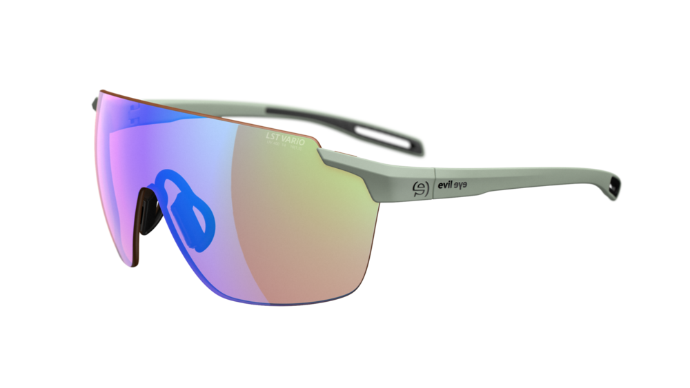 evil eye vistair-x Sportbrille – smoke green matt – LST® VARiO blue-green M – Seitenansicht