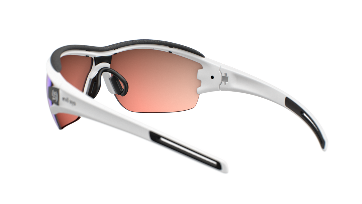 evil eye trace ng pro Sportbrille – white matt – LST® active blue M – Rückansicht