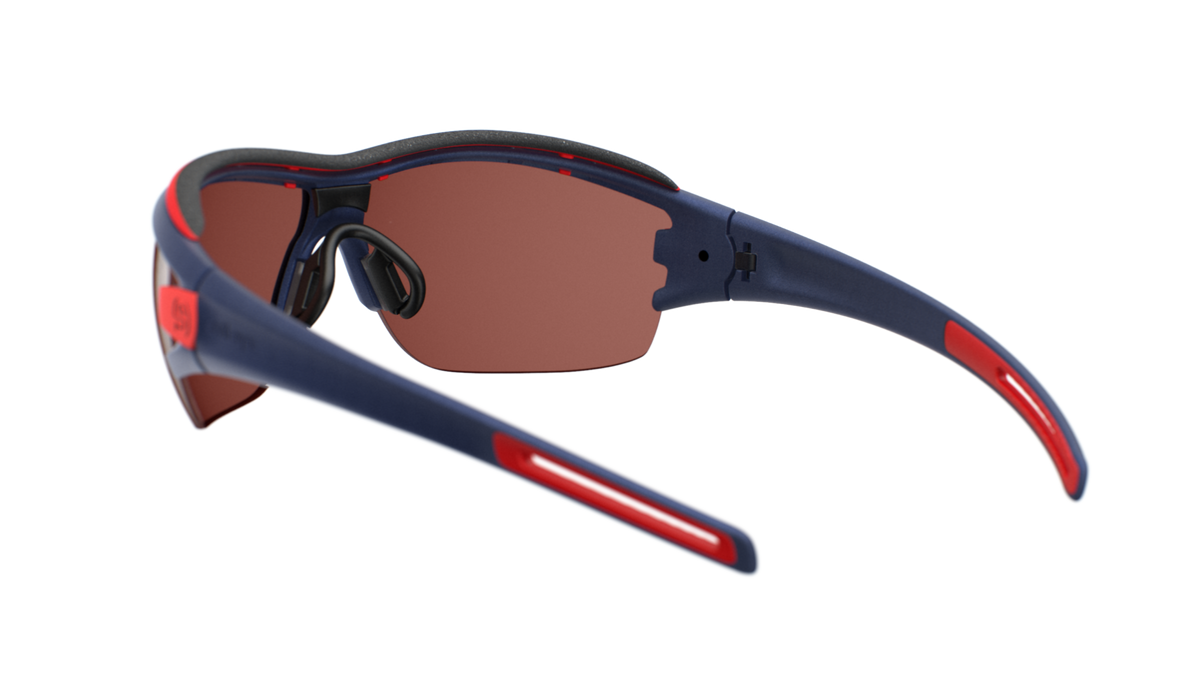 evil eye trace ng pro Sportbrille – navy metallic – LST® pol silver M – Rückansicht