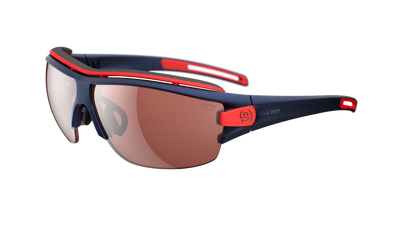 evil eye trace ng pro Sportbrille – navy metallic – LST® pol silver M – Seitenansicht