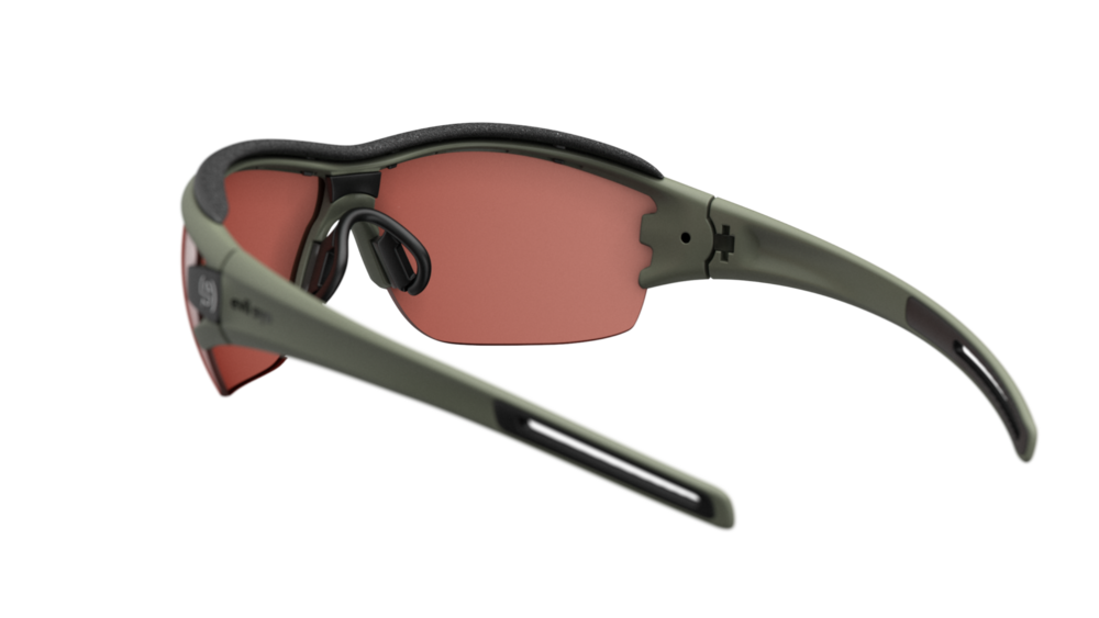evil eye trace ng pro Sportbrille – forest green matt – LST® active silver M – Rückansicht