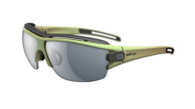 evil eye trace ng pro Sportbrille – dynamic green matt – LST® grey silver M – Seitenansicht