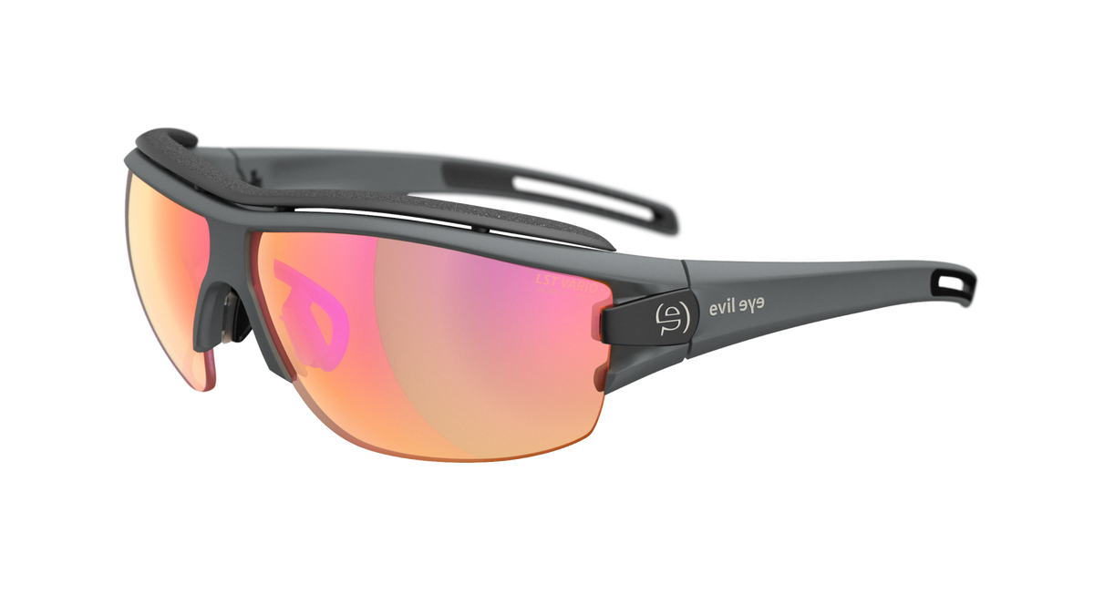 evil eye trace ng pro Sportbrille – dark grey matt – LST® VARiO purple M – Seitenansicht