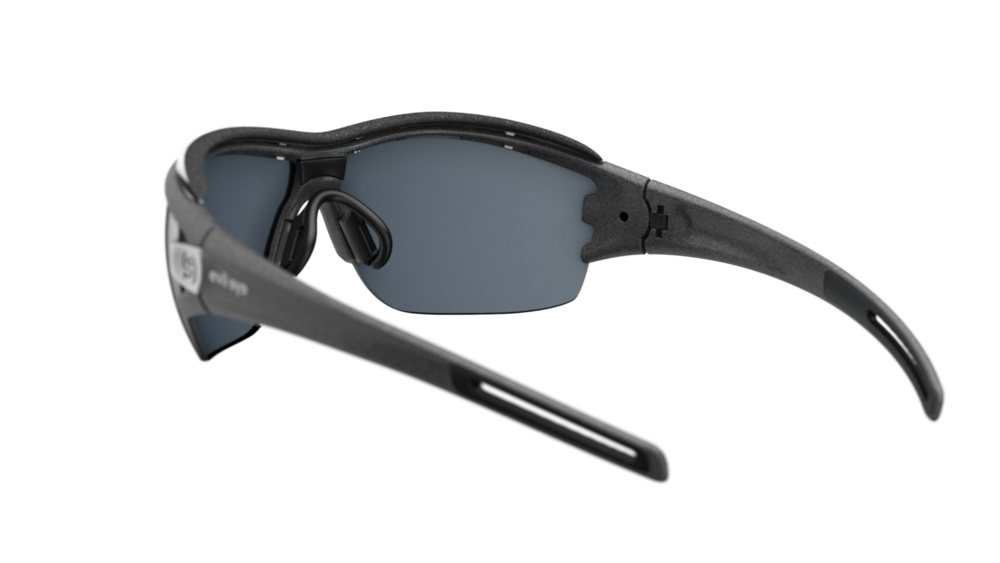 evil eye trace ng pro Sportbrille – night sky grey matt – LST® grey silver M – Rückansicht