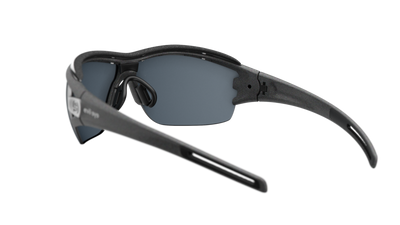 evil eye trace ng pro Sportbrille – night sky grey matt – LST® grey silver M – Rückansicht