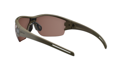 evil eye trace ng Sportbrille – khaki matt – LST® contrast silver M – Rückansicht