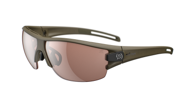 evil eye trace ng Sportbrille – khaki matt – LST® contrast silver M – Seitenansicht