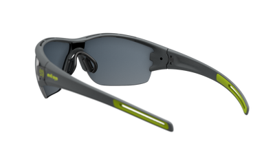 evil eye trace ng Sportbrille – dark grey matt – LST® grey silver M – Rückansicht