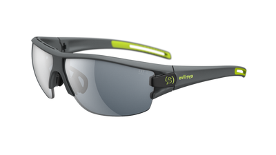 evil eye trace ng Sportbrille – dark grey matt – LST® grey silver M – Seitenansicht
