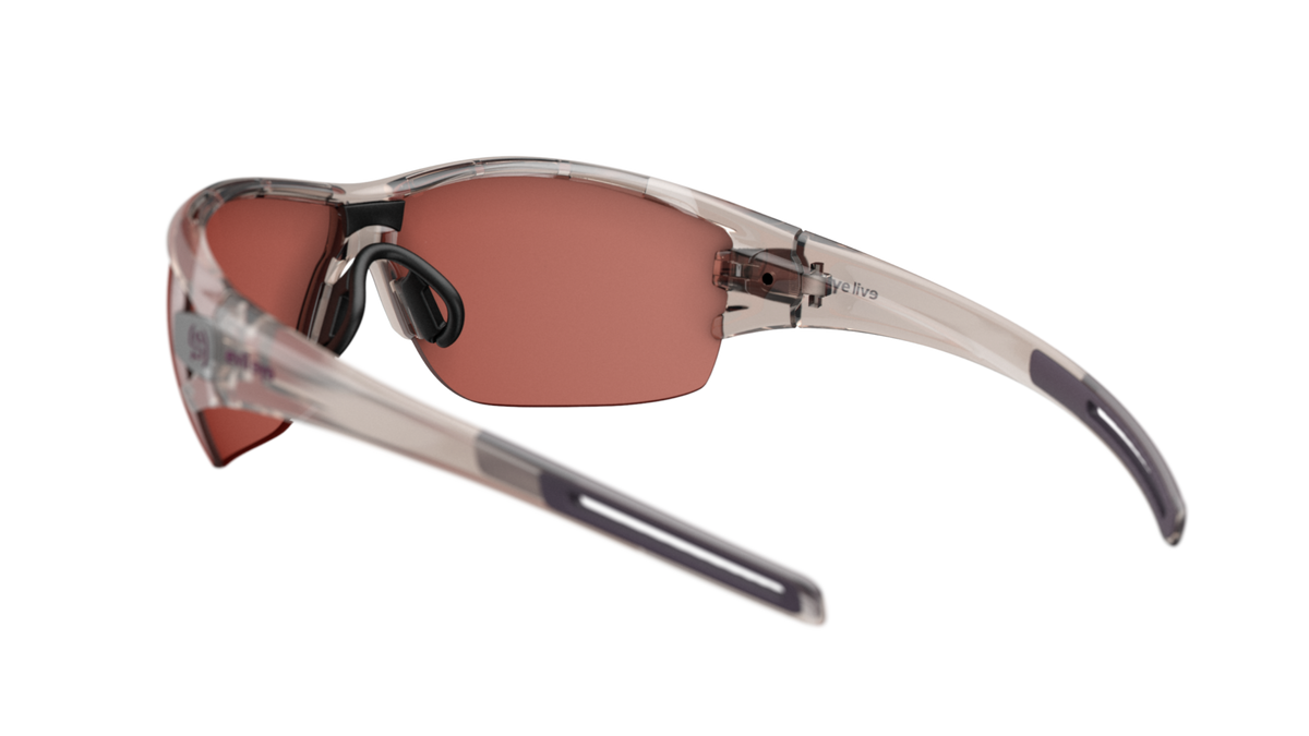 evil eye trace ng Sportbrille – rosé transparent – LST® active silver M – Rückansicht