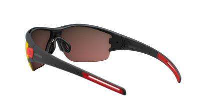 evil eye trace ng Sportbrille – black matt – LST® active red M – Rückansicht