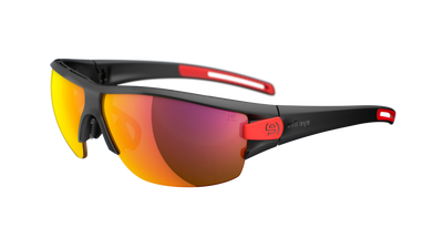 evil eye trace ng Sportbrille – black matt – LST® active red M – Seitenansicht