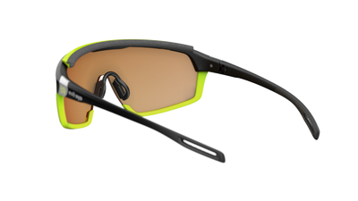 evil eye traileye ng pro Sportbrille – black matt – LST® VARiO blue-green M – Rückansicht