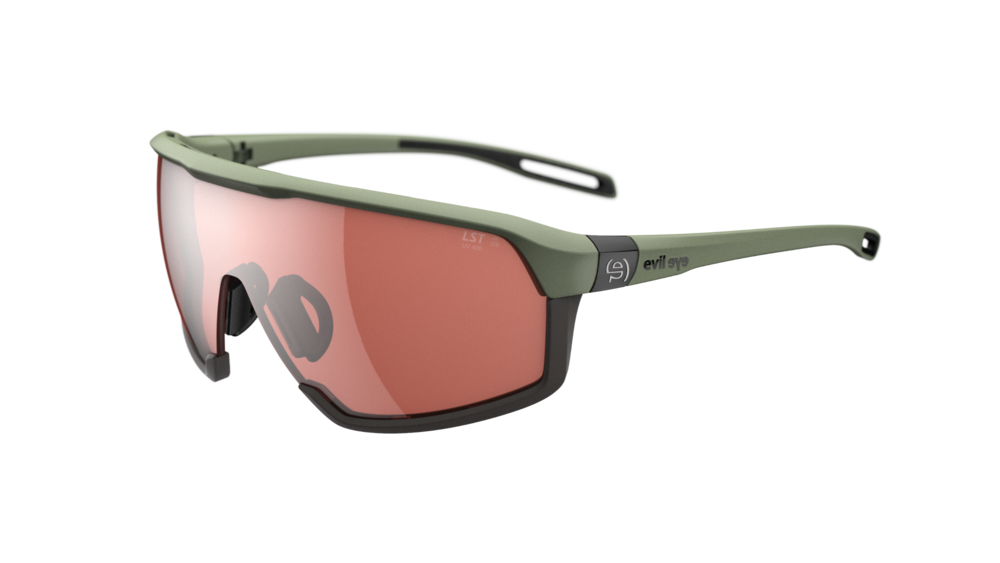 evil eye traileye ng Sportbrille – forest green matt – LST® active silver M – Seitenansicht