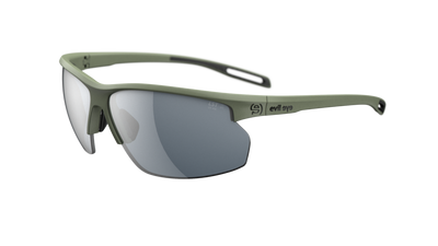 evil eye epyx-x ng Sportbrille – forest green matt – LST® grey silver M – Seitenansicht