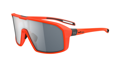 evil eye roadsense Sportbrille – neon orange matt – LST® grey silver M – Seitenansicht