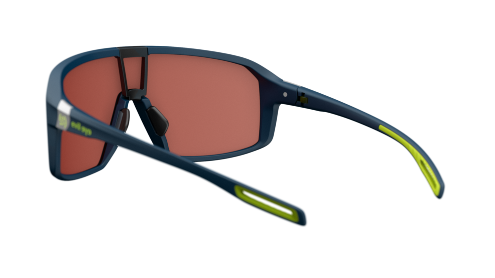 evil eye roadsense Sportbrille – dark blue matt – LST® active silver M – Rückansicht