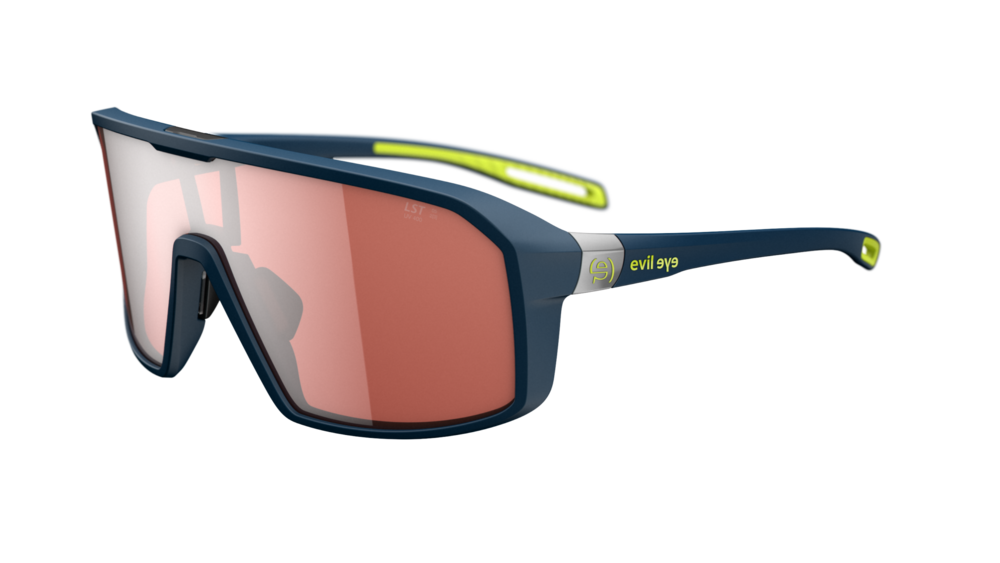 evil eye roadsense Sportbrille – dark blue matt – LST® active silver M – Seitenansicht