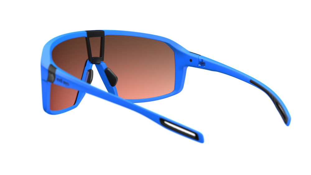 evil eye roadsense Sportbrille – neon blue matt – LST® active blue M – Rückansicht