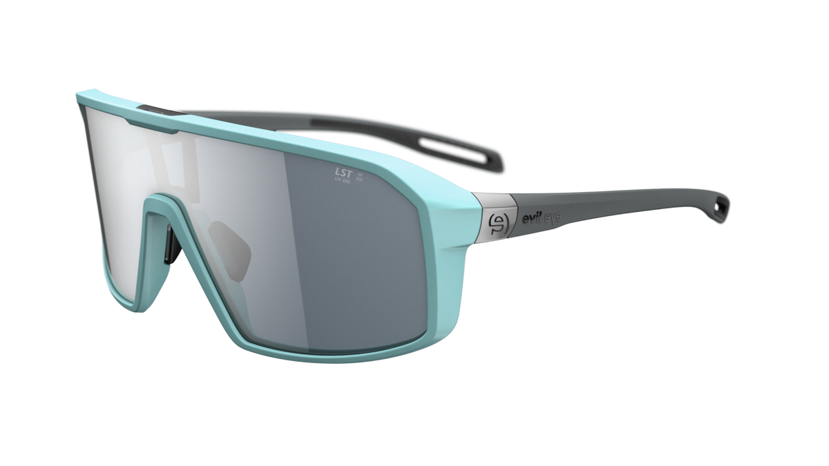 evil eye roadsense Sportbrille – sky grey matt – LST® grey silver M – Seitenansicht