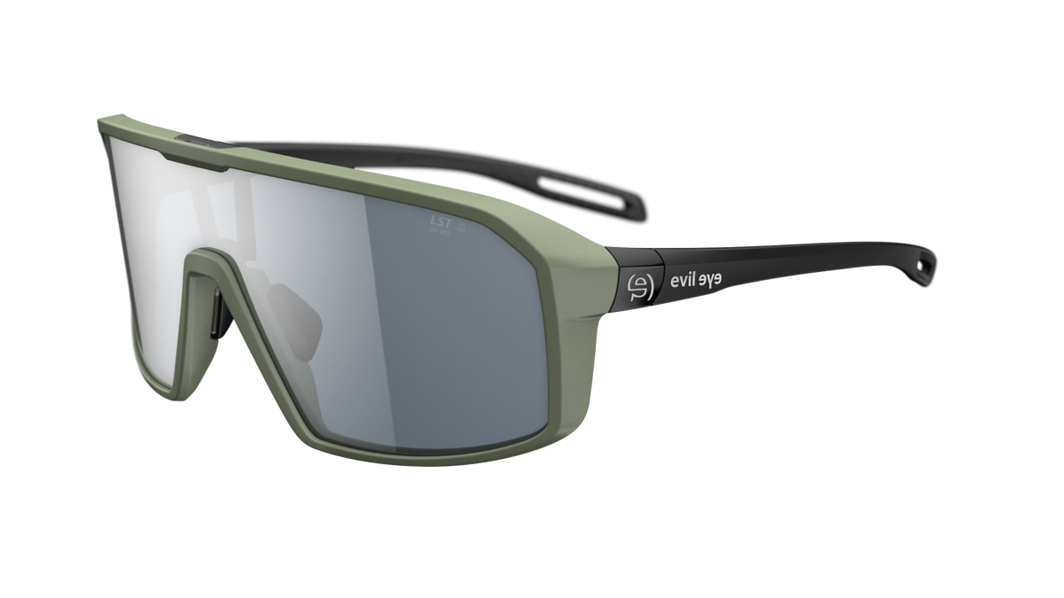 evil eye roadsense Sportbrille – forest green matt – LST® grey silver M – Seitenansicht