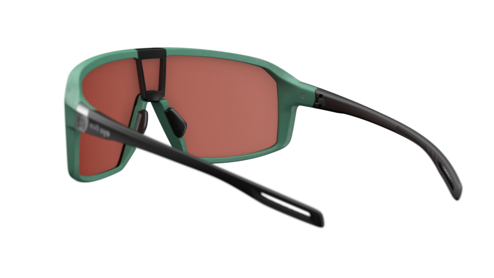 evil eye roadsense Sportbrille – raw green matt – LST® active silver M – Rückansicht