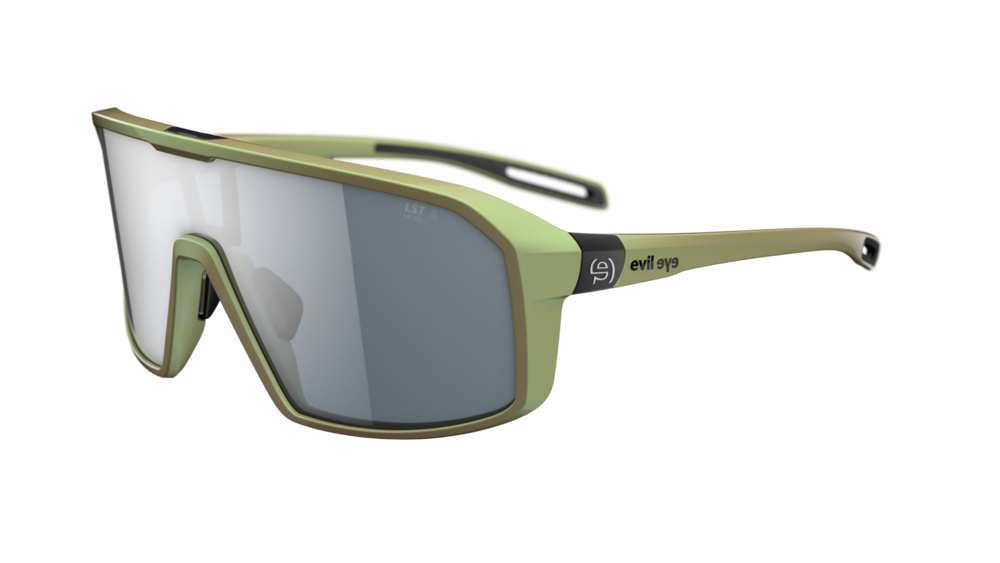 evil eye roadsense Sportbrille – dynamic green matt – LST® grey silver M – Seitenansicht