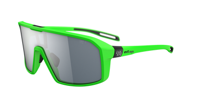 evil eye roadsense Sportbrille – neon green matt – LST® grey silver M – Seitenansicht