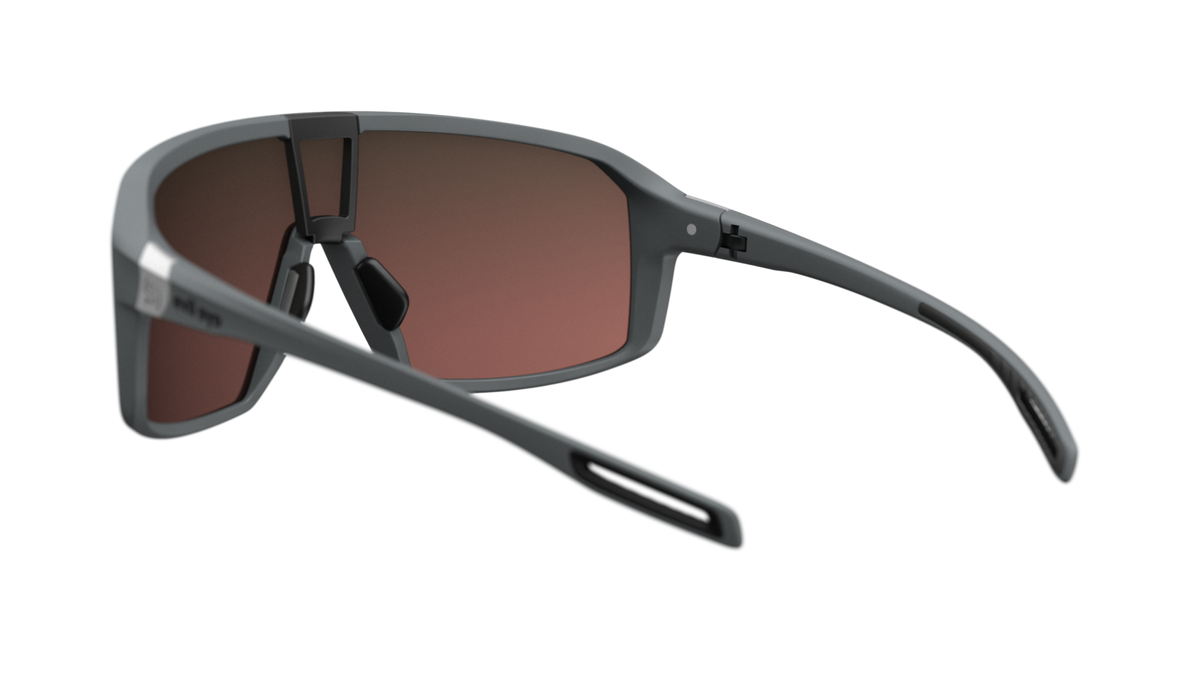 evil eye roadsense Sportbrille – dark grey matt – LST® active red M – Rückansicht