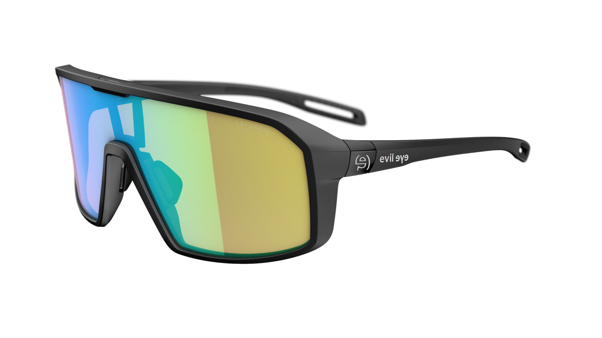 evil eye roadsense Sportbrille – black matt – LST® VARiO blue-green M – Seitenansicht