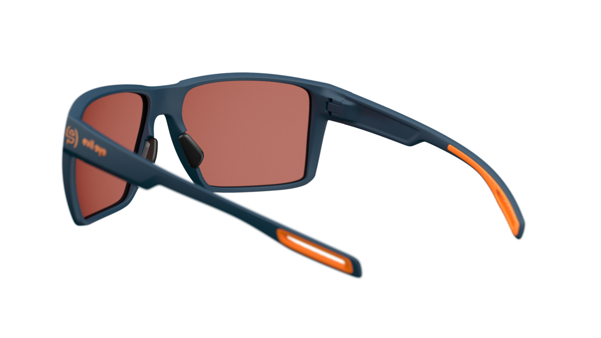 evil eye seaside Sportbrille – dark blue matt – LST® active silver M – Rückansicht