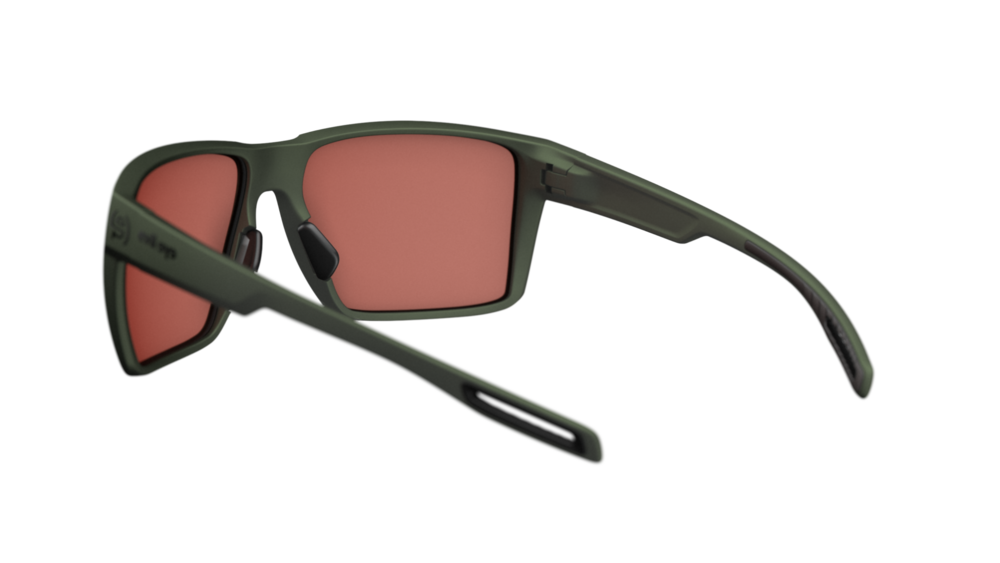 evil eye seaside Sportbrille – dark green metallic – LST® active silver M – Rückansicht