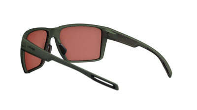 evil eye seaside Sportbrille – dark green metallic – LST® active silver M – Rückansicht