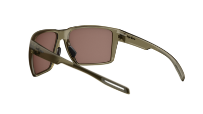 evil eye seaside Sportbrille – olive transparent – LST® contrast silver M – Rückansicht