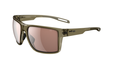 evil eye seaside Sportbrille – olive transparent – LST® contrast silver M – Seitenansicht