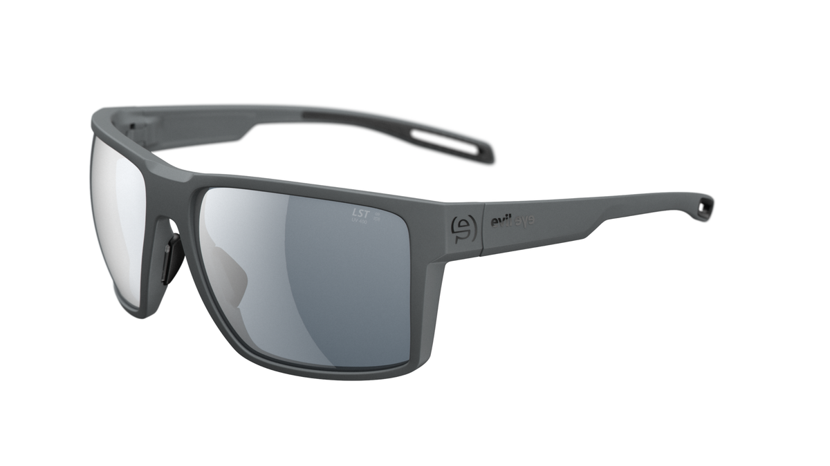 evil eye seaside Sportbrille – dark grey matt – LST® grey silver M – Seitenansicht