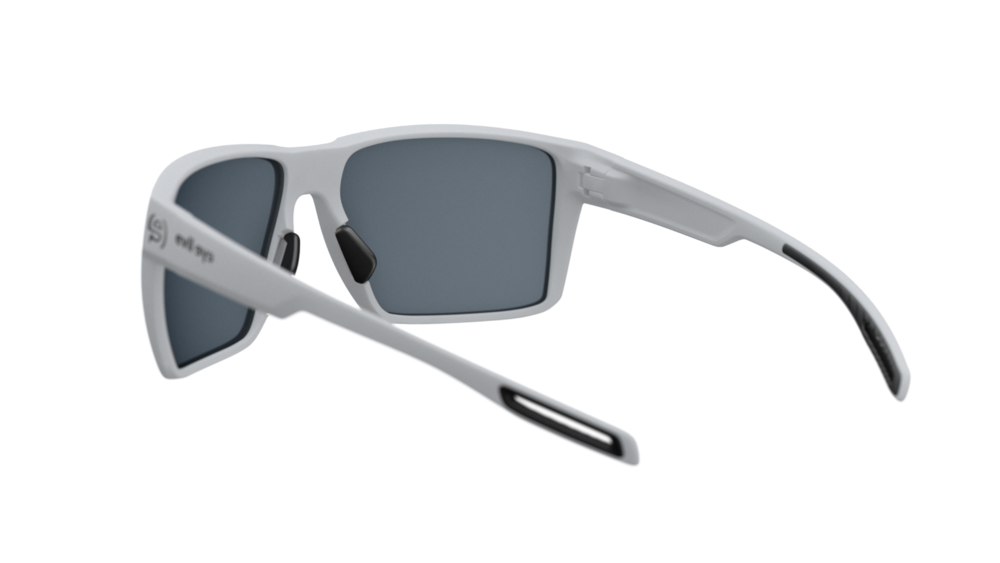 evil eye seaside Sportbrille – moonstone grey matt – LST® grey silver M – Rückansicht