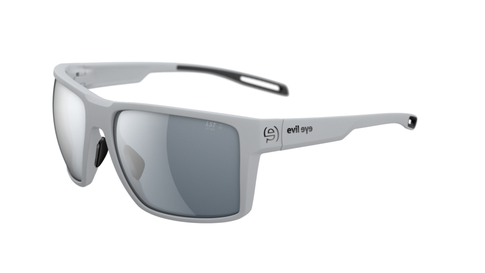 evil eye seaside Sportbrille – moonstone grey matt – LST® grey silver M – Seitenansicht