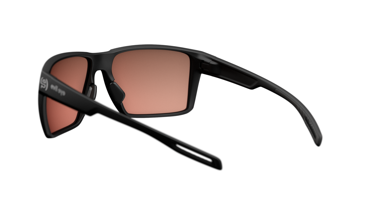 evil eye seaside Sportbrille – black matt – LST® active blue M – Rückansicht