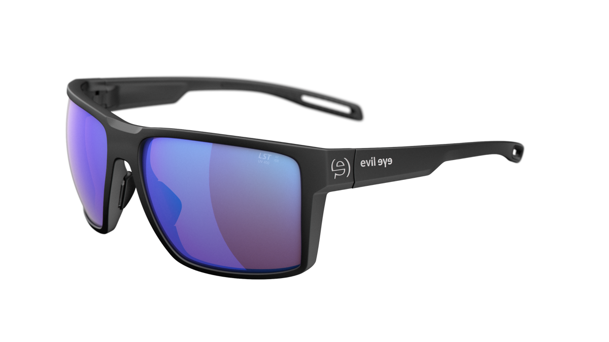 evil eye seaside Sportbrille – black matt – LST® active blue M – Seitenansicht