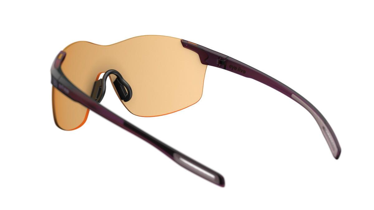 evil eye vistair-d Sportbrille – blackberry transparent – LST® VARiO purple M – Rückansicht