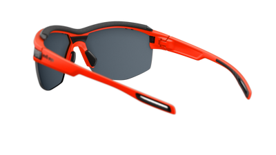 evil eye pathline pro Sportbrille – neon orange matt – LST® grey silver M – Rückansicht