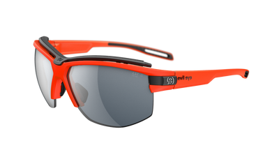 evil eye pathline pro Sportbrille – neon orange matt – LST® grey silver M – Seitenansicht