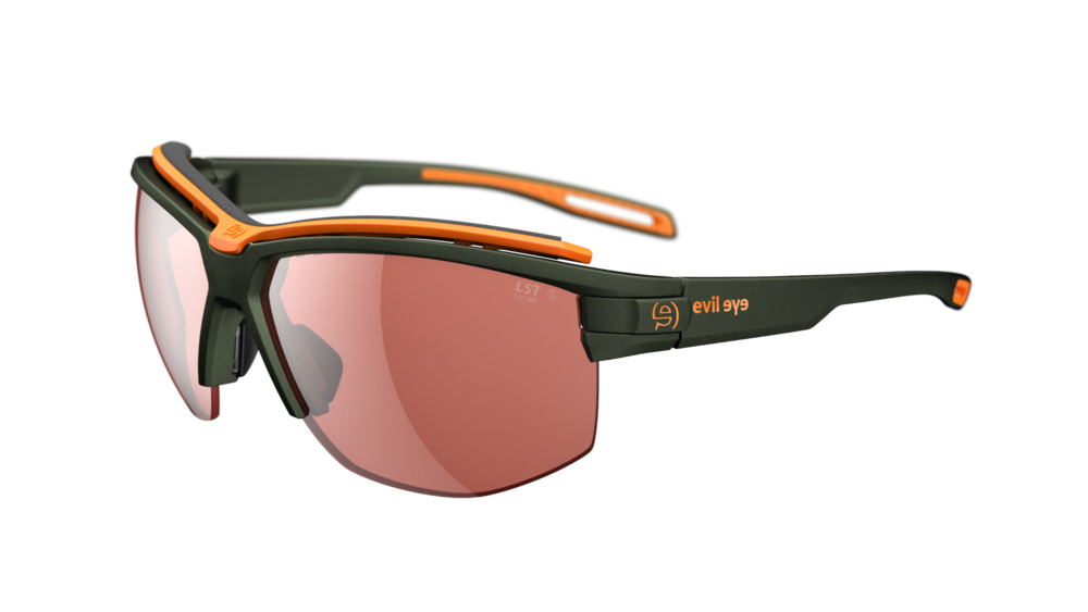 evil eye pathline pro Sportbrille – dark green metallic – LST® active silver M – Seitenansicht